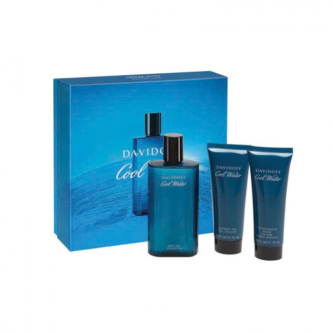 Estuche Davidoff Cool Water Man Edt 125ml + Gel De Ducha 75ml + After Shave 75ml Hombre