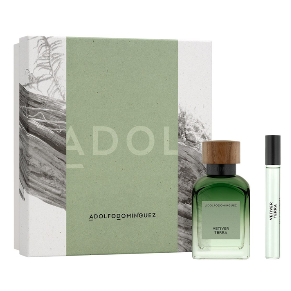 Perfume Adolfo Dominguez Set Vetiver Terra EDT 120 ML + EDT 10 ML Hombre