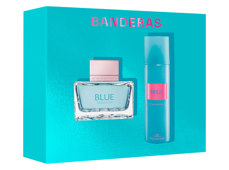 Set Perfume Antonio Banderas Blue seduction EDT 80 ML + 150 ML Deo Mujer