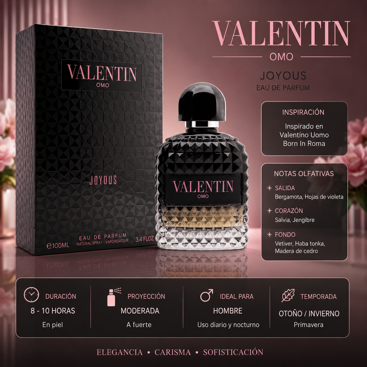 Perfume Joyous Valentin Omo Edp 100Ml Hombre