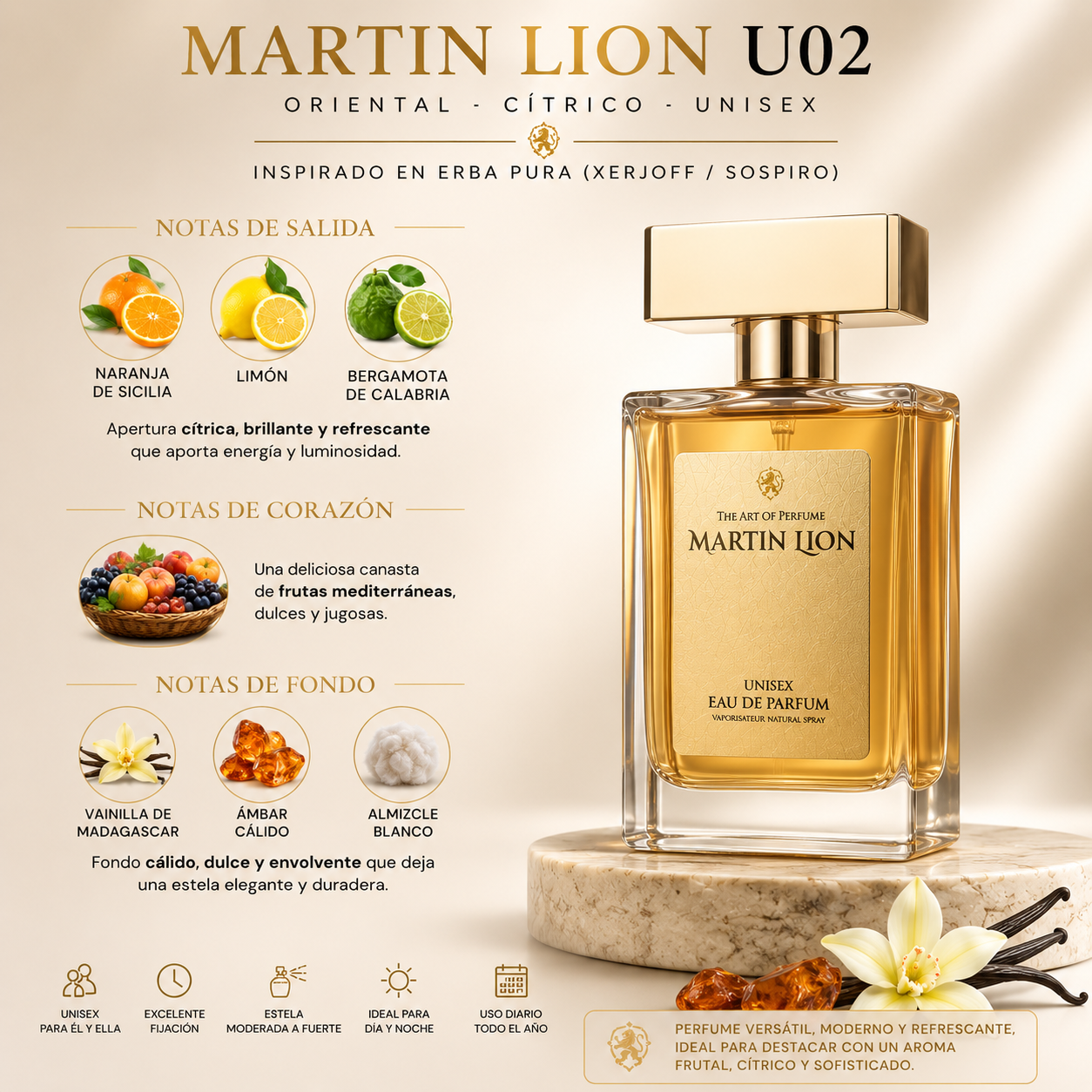 Perfume Martin Lion U02 Unisex 50 ml