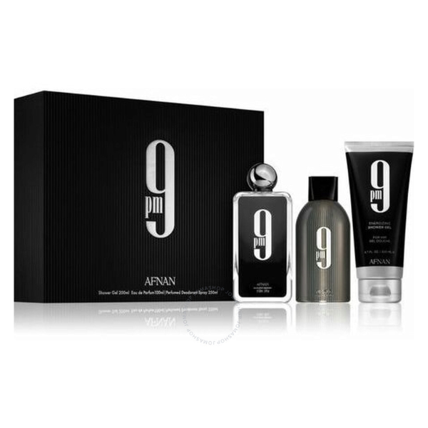 Set Perfume Afnan 9Pm For Men Edp 100 ML + Gel De Ducha 200 ML+ Deo 250 ML