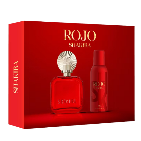 Set  Perfume Shakira Rojo EDP 80 ML + Desodorante 150 ML Mujer