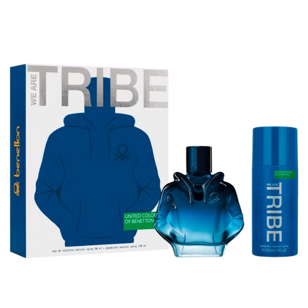 Set Perfume Benetton We Are Tribe EDT 90ml + Desodorante 150ml Hombre