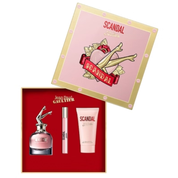 Perfume jean paul gaultier Scandal Set  EDP 50 ML + 10 ML + Locion Perfumada 75 ML Mujer