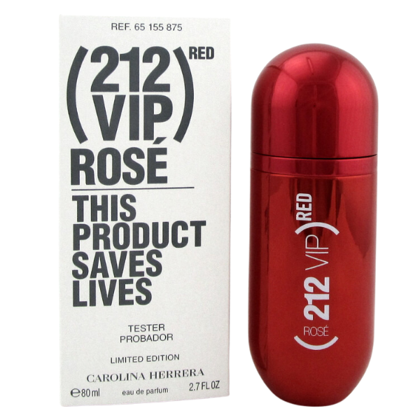 Perfume Carolina Herrera 212 Vip Rose RED EDP 80 ML Tester Mujer